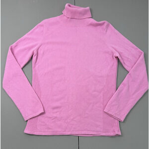 Kirkland Cashmere Sweater Turtleneck Women's XL Pink Long Sleeve